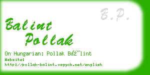 balint pollak business card